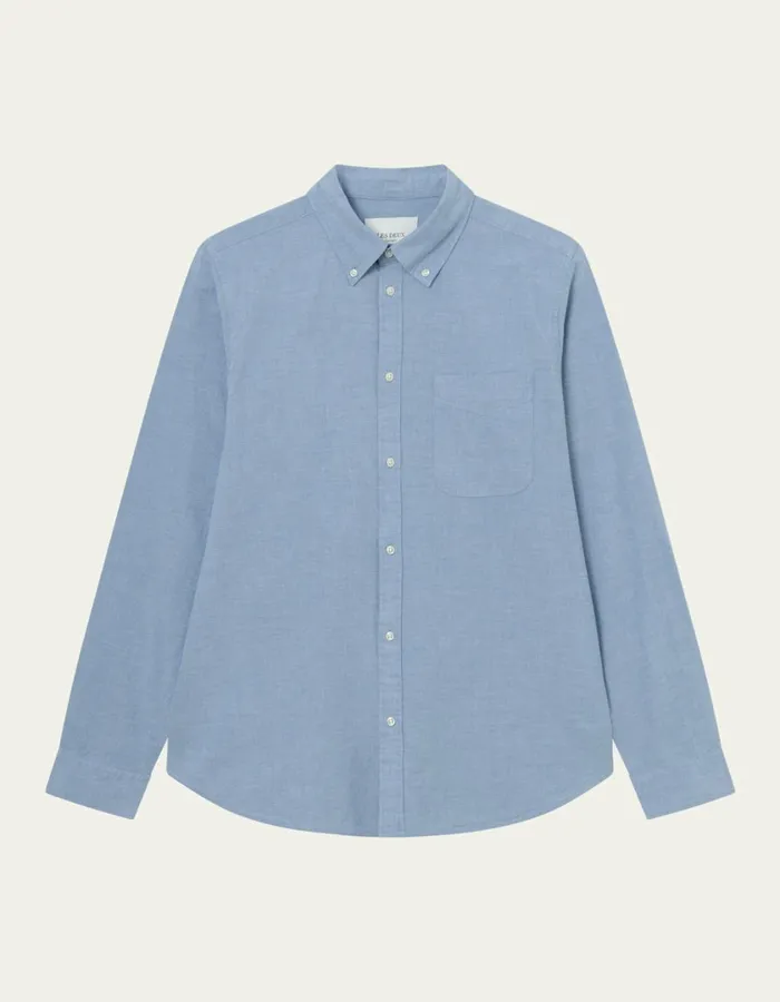 Men Kent Chambray Shirt 8211 Washed Denim Blue Les Deux ShirtsOvershirts