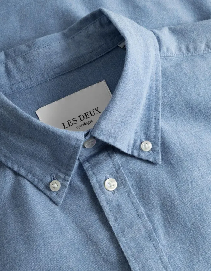 Men Kent Chambray Shirt 8211 Washed Denim Blue Les Deux ShirtsOvershirts