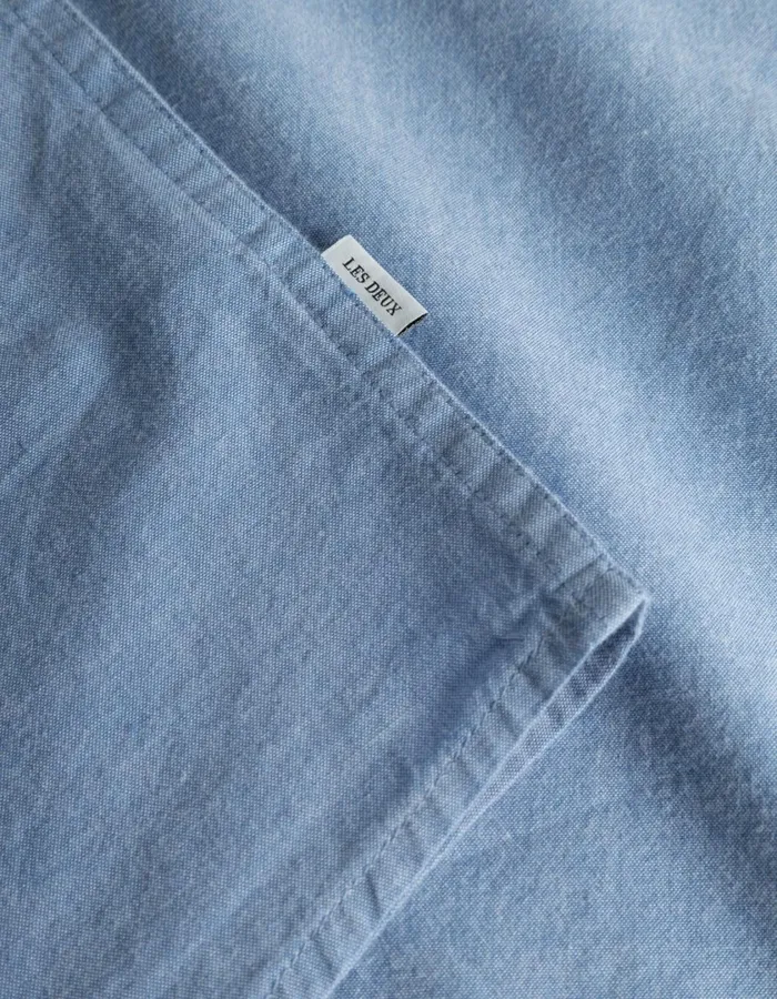 Men Kent Chambray Shirt 8211 Washed Denim Blue Les Deux ShirtsOvershirts