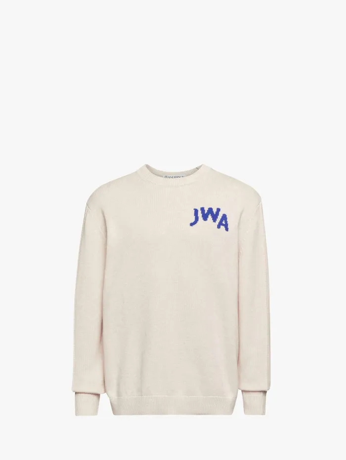 Men Knitwear JW Anderson JWA CREW NECK SWEATER Blush