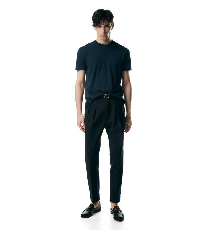 Men Knitwear Tom Ford Lyocell Cotton Crew TShirt