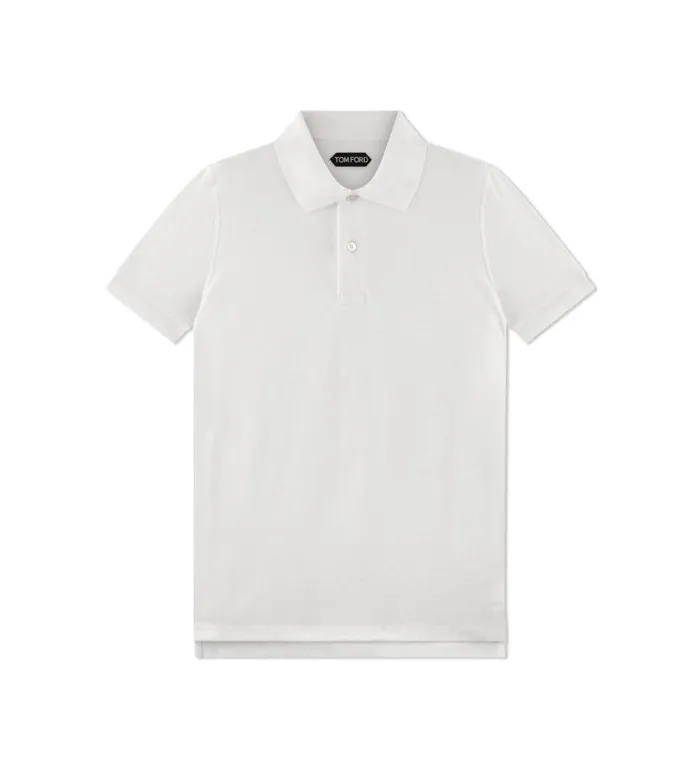 Men Knitwear Tom Ford Towelling Polo White