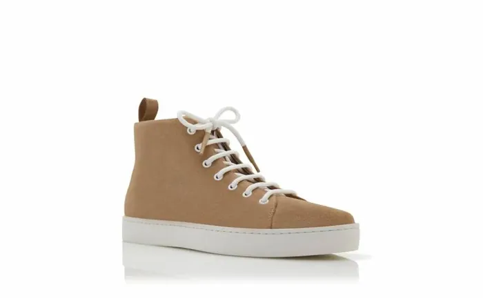 Men Light Brown Suede Lace Up Sneakers Manolo Blahnik LaceUps