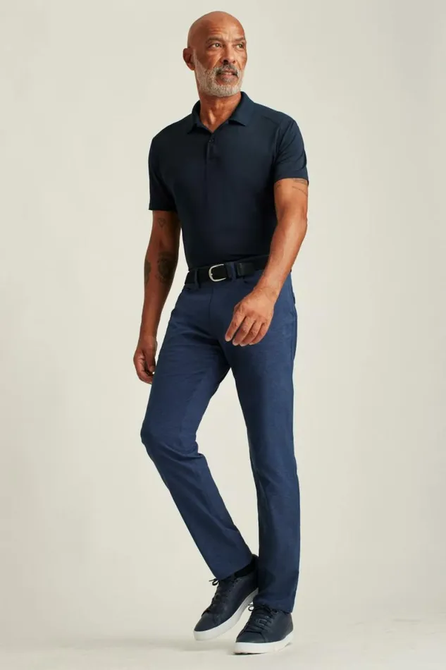 Men Lightweight 5Pocket Golf Pant Heather Navy Bonobos Golf Pants
