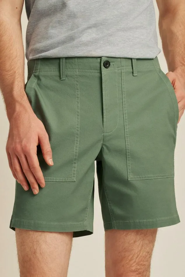 Men Lightweight Travel Short Deep Sage Bonobos Chino Shorts