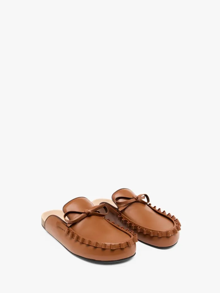 Men Loafers JW Anderson RUFFLE LOAFER LEATHER MULES Tan Men Loafers JW Anderson RUFFLE LOAFER LEATHER MULES Tan
