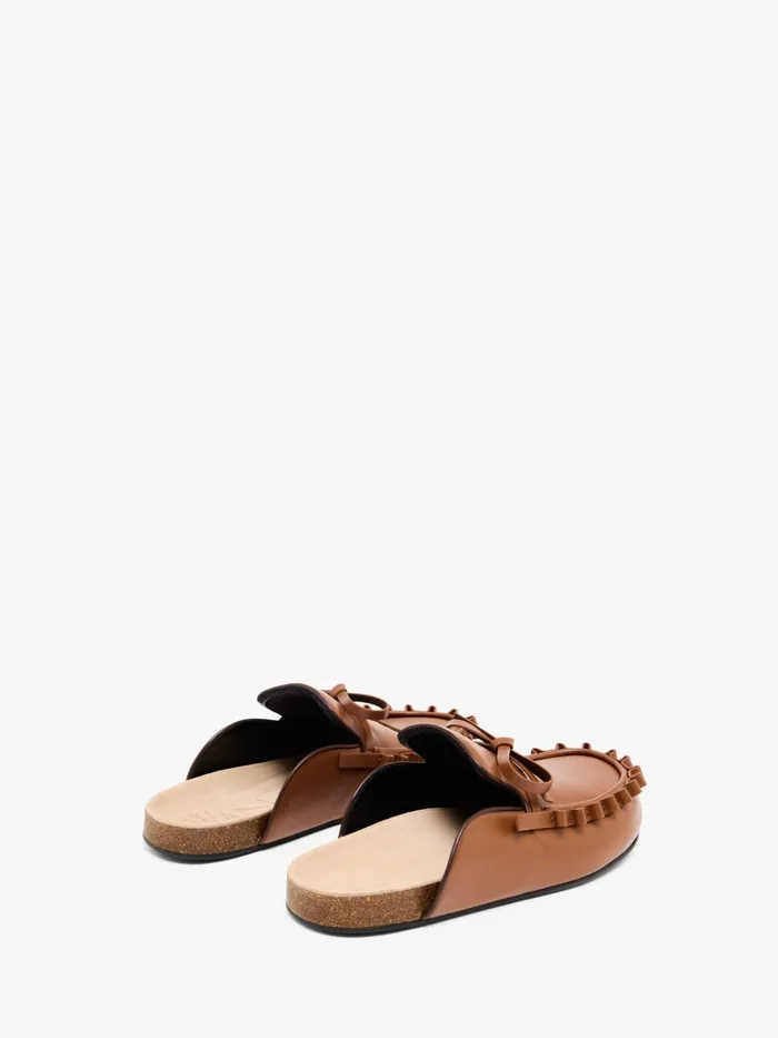 Men Loafers JW Anderson RUFFLE LOAFER LEATHER MULES Tan Men Loafers JW Anderson RUFFLE LOAFER LEATHER MULES Tan