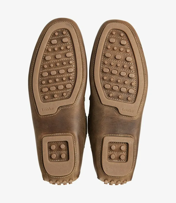 Men Loake Donington Brown Nubuck Loafers