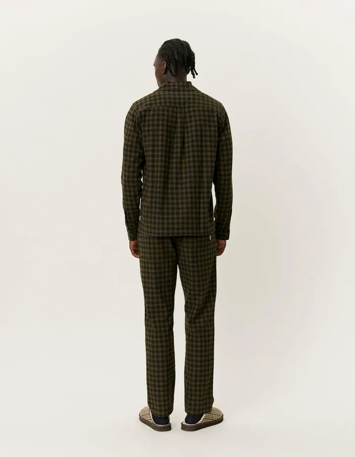 Men Ludwig Flannel Pyjama Shirt and Pants 8211 RosinBlack Les Deux ShirtsOvershirts