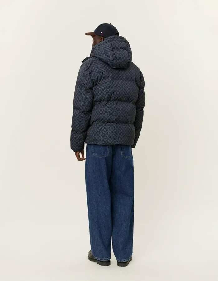Men Montreal AOP Puffer Jacket 8211 BlackBlueprint Les Deux JacketsCoats
