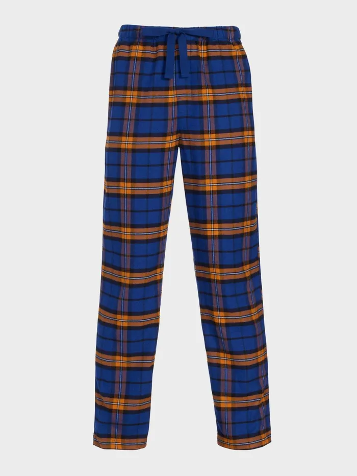 Men Navy Check Flannelette Pj Pant Navy Peter Alexander Pants
