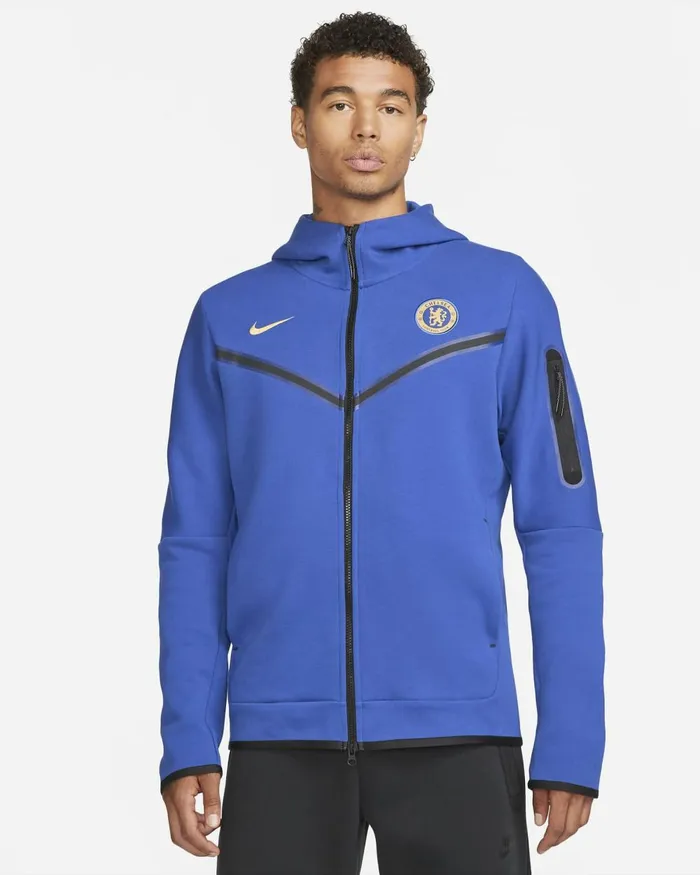 Men Nike Hoodies And Sweatshirts Chelsea FC Tech Fleece Windrunner Rush Blueclub Gold Men Nike Hoodies And Sweatshirts Chelsea FC Tech Fleece Windrunner Rush Blueclub Gold