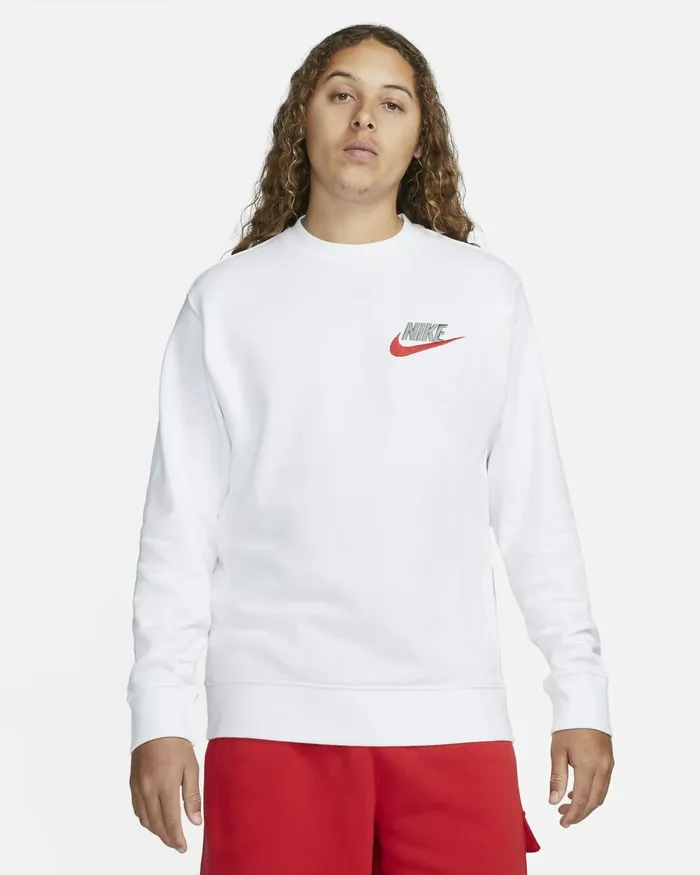 Men Nike Hoodies And Sweatshirts Club White