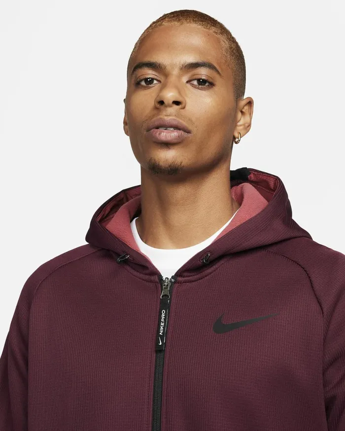 Men Nike Hoodies And Sweatshirts Therma Sphere Night Marooncedarblack