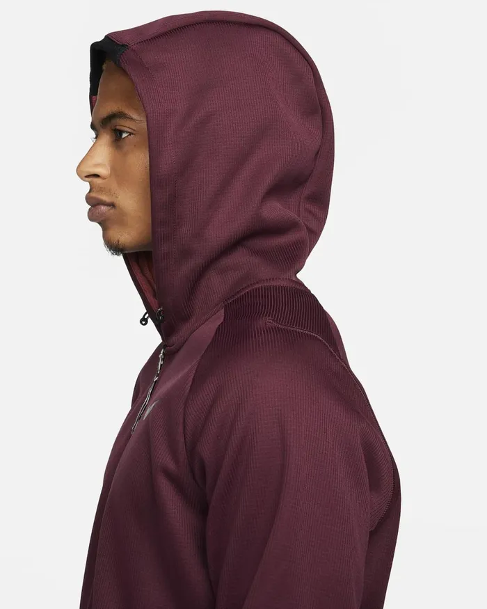 Men Nike Hoodies And Sweatshirts Therma Sphere Night Marooncedarblack