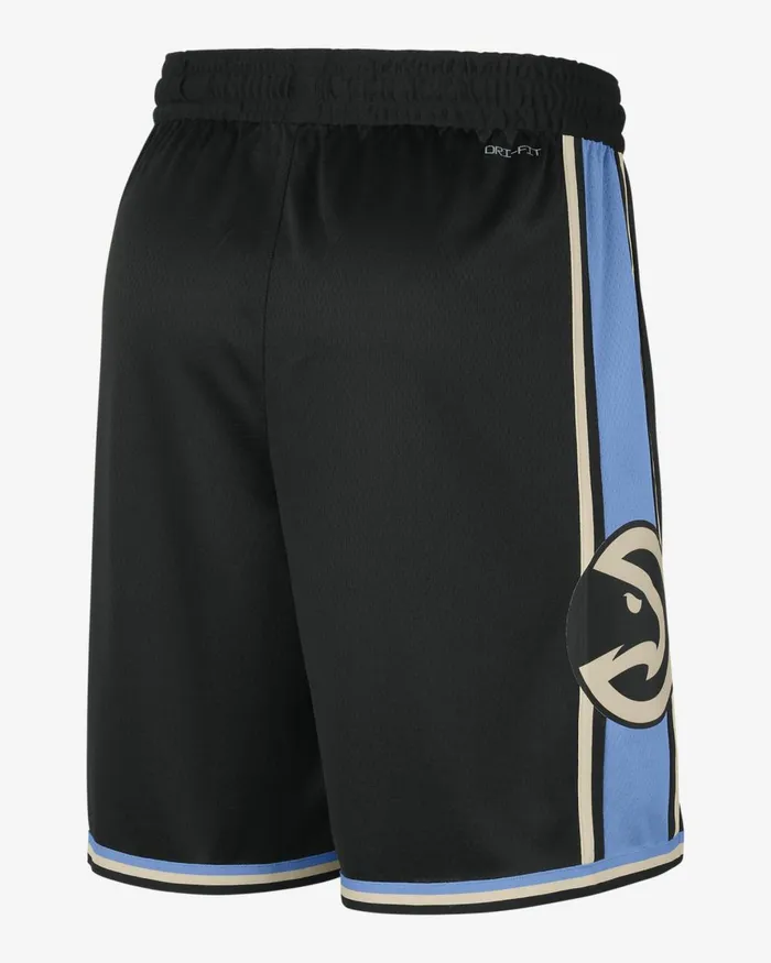 Men Nike Shorts Atlanta Hawks 202324 City Edition Blackwhite