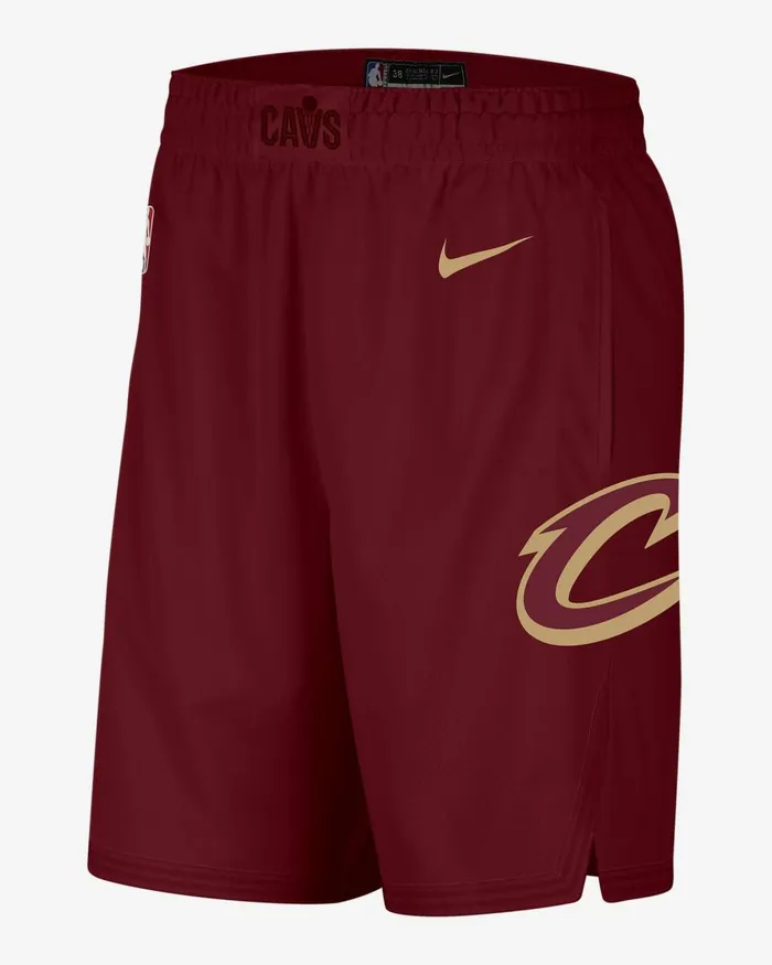 Men Nike Shorts Cleveland Cavaliers Icon Edition Team Redclub Gold