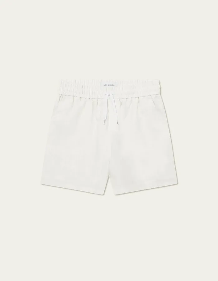 Men Otto Linen Shorts 8211 WhiteWhite Les Deux Shorts