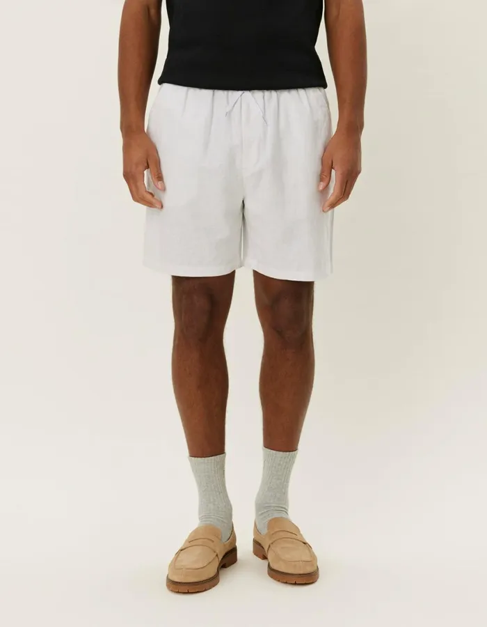 Men Otto Linen Shorts 8211 WhiteWhite Les Deux Shorts