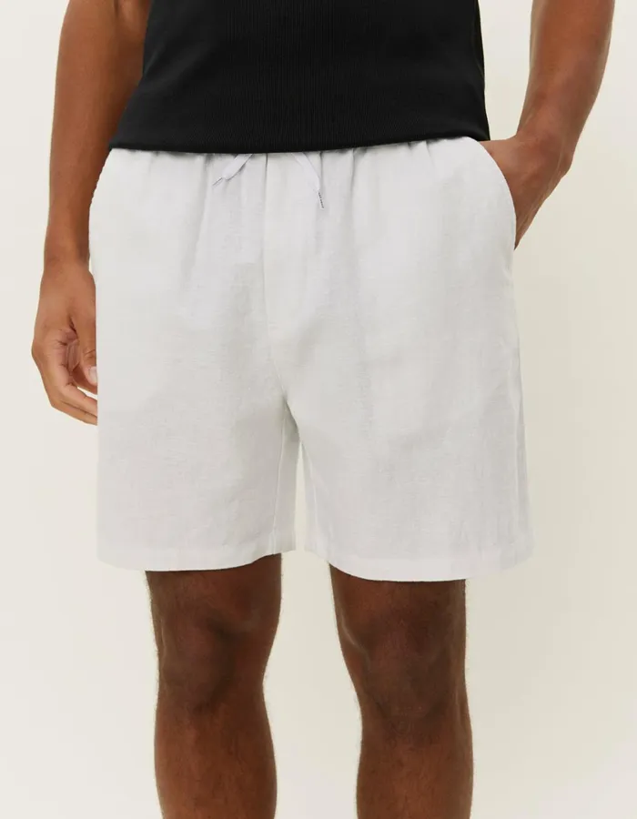 Men Otto Linen Shorts 8211 WhiteWhite Les Deux Shorts