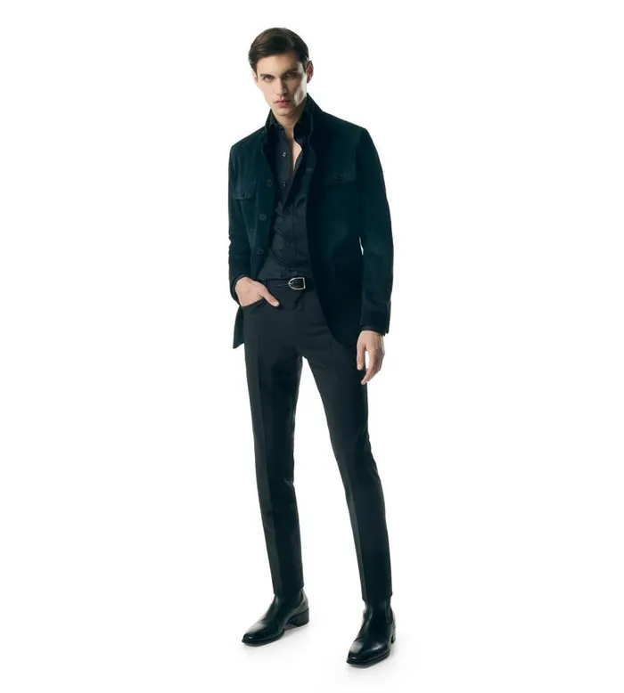 Men Outerwear Tom Ford Cashmere Suede Military Jacket Men Outerwear Tom Ford Cashmere Suede Military Jacket