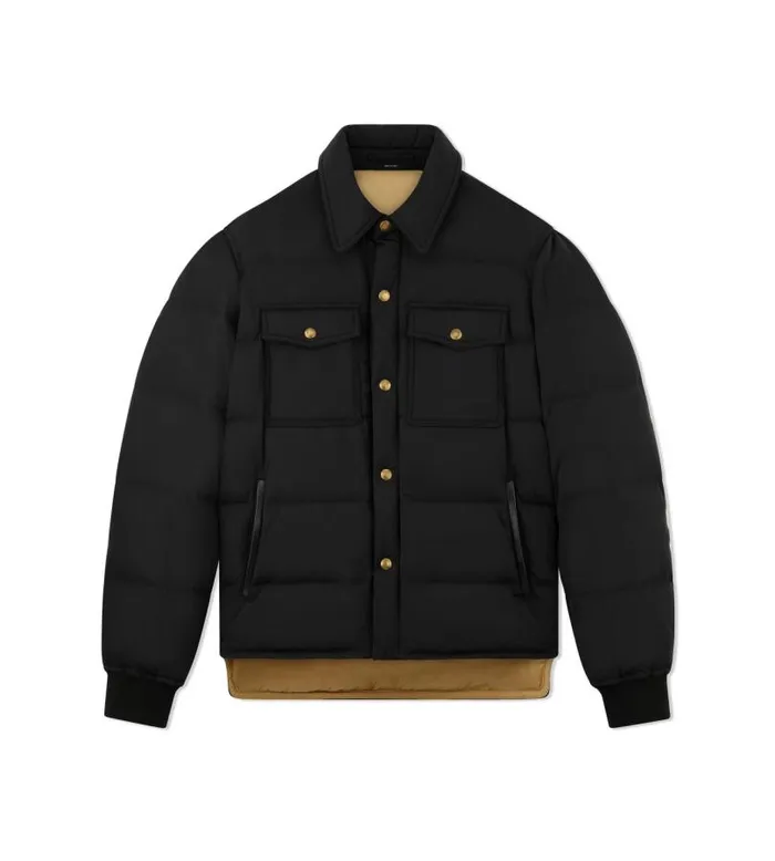 Men Outerwear Tom Ford Down Outershirt Black