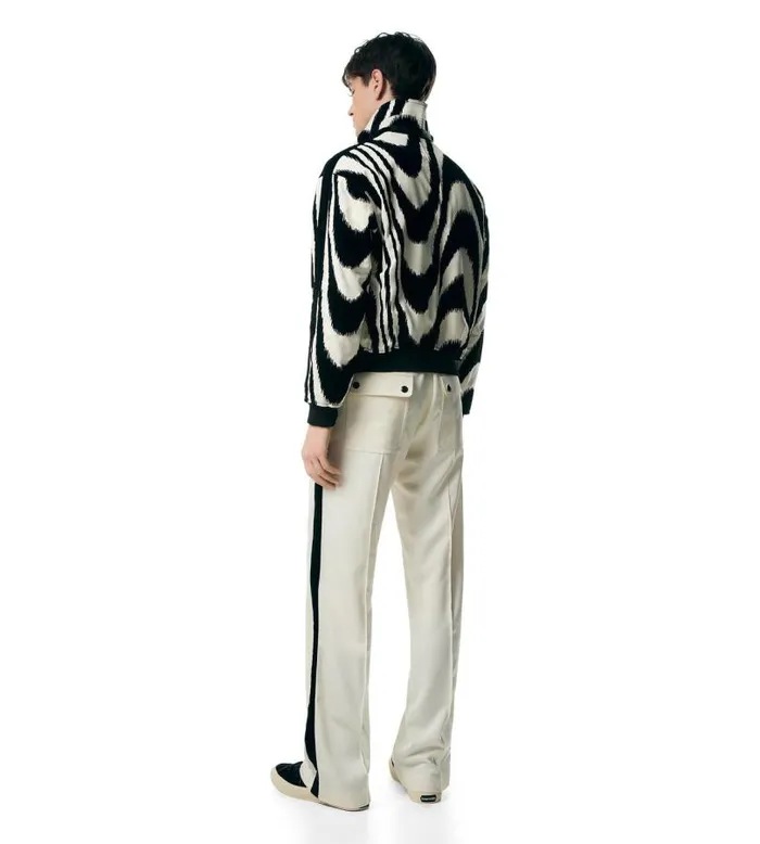 Men Outerwear Tom Ford Flocked Wave Funnel Track Top Men Outerwear Tom Ford Flocked Wave Funnel Track Top
