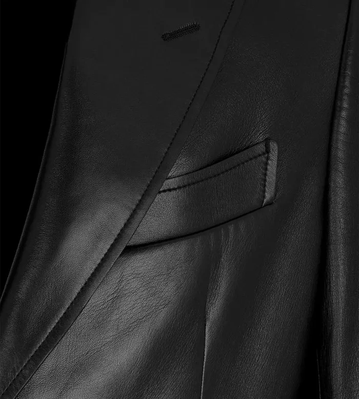 Men Outerwear Tom Ford Plonge Leather Sartorial Blazer Black Men Outerwear Tom Ford Plonge Leather Sartorial Blazer Black