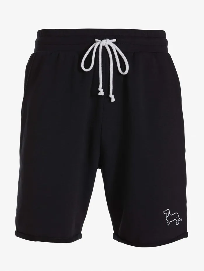 Men PA Black Cut Off Sweat Short Black Peter Alexander Shorts