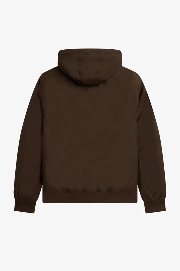 Men Padded Hooded Brentham Jacket Burnt Tobacco Fred Perry Coats and Jackets