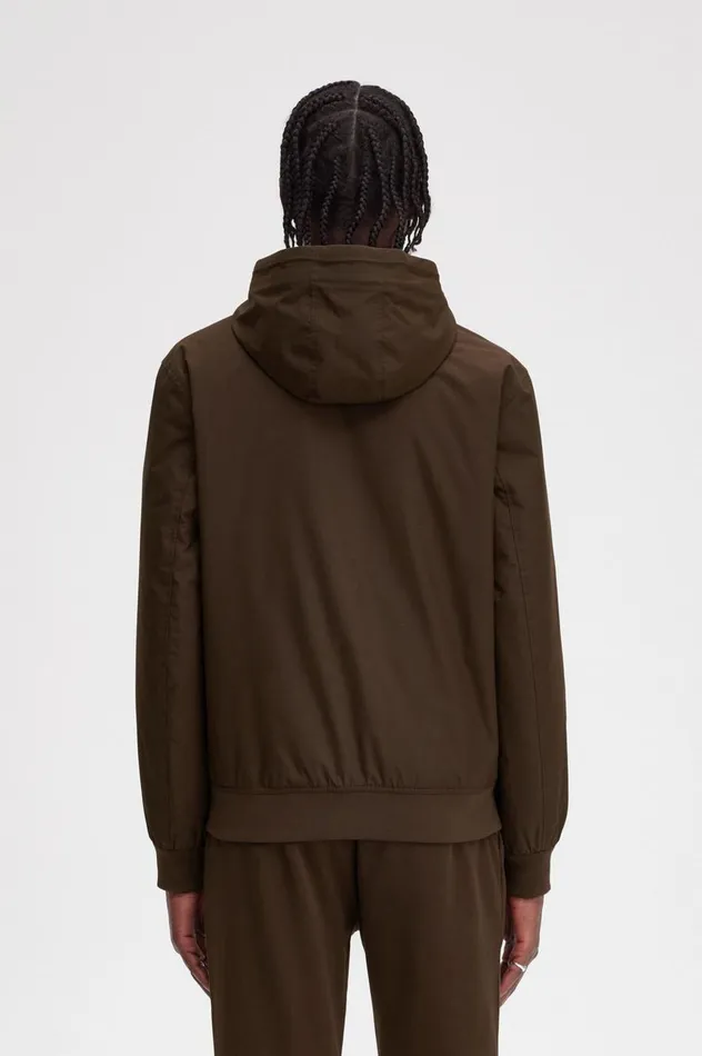 Men Padded Hooded Brentham Jacket Burnt Tobacco Fred Perry Coats and Jackets