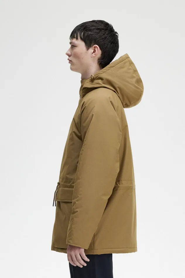 Men Padded Zip Through Jacket Shaded Stone Fred Perry Coats and Jackets