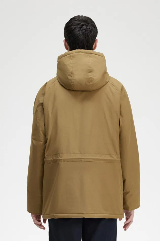 Men Padded Zip Through Jacket Shaded Stone Fred Perry Coats and Jackets