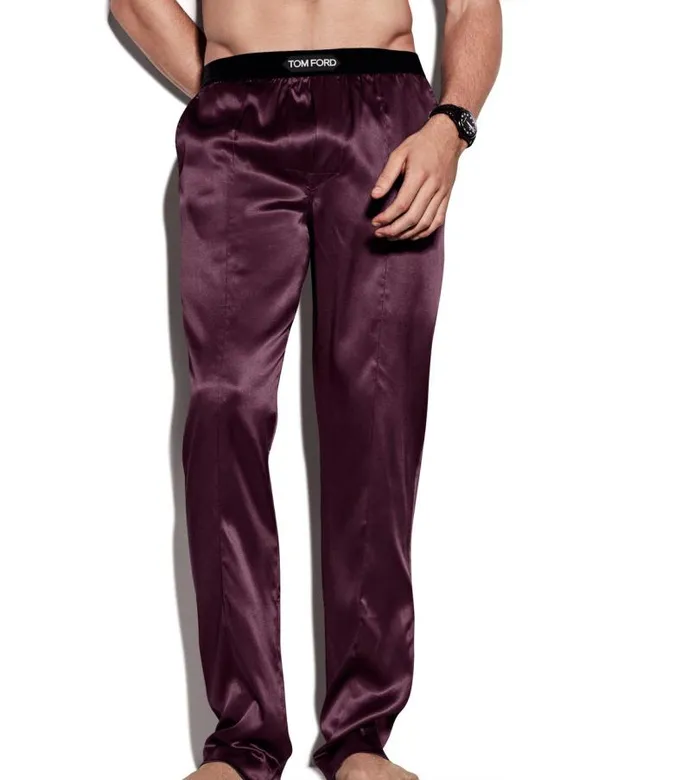 Men PAJAMA PANTS and LONG JOHNS Tom Ford Silk Pajama Pants Wine