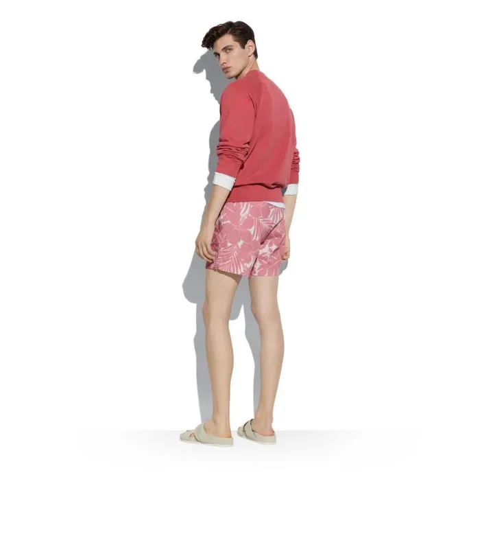 Men Pants and Shorts Tom Ford Floral Print Swim Short Dusty Rose