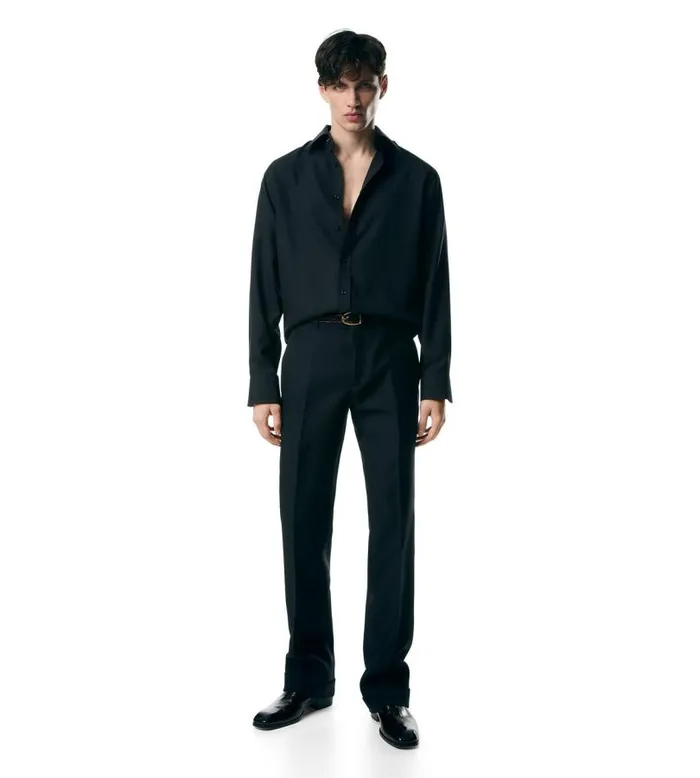 Men Pants and Shorts Tom Ford Organza Silk Poplin Atticus Trouser Black Men Pants and Shorts Tom Ford Organza Silk Poplin Atticus Trouser Black