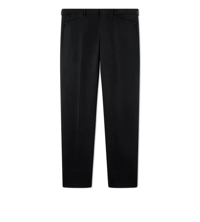 Men Pants and Shorts Tom Ford Whipcord Atticus Trouser Black