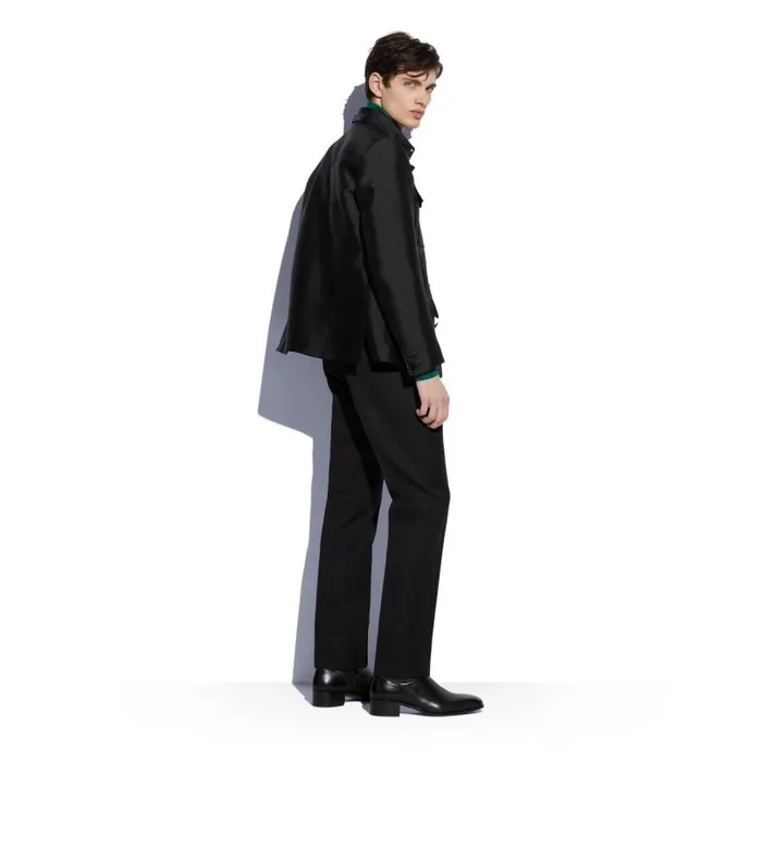 Men Pants and Shorts Tom Ford Whipcord Atticus Trouser Black