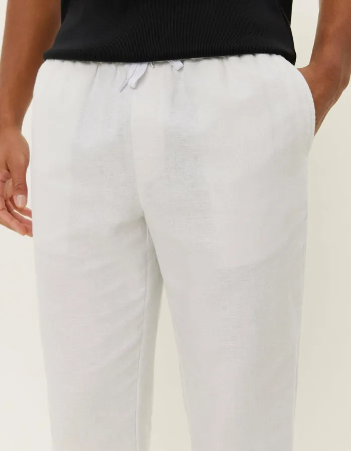 Men Patrick Linen Pants 8211 WhiteWhite Les Deux Pants