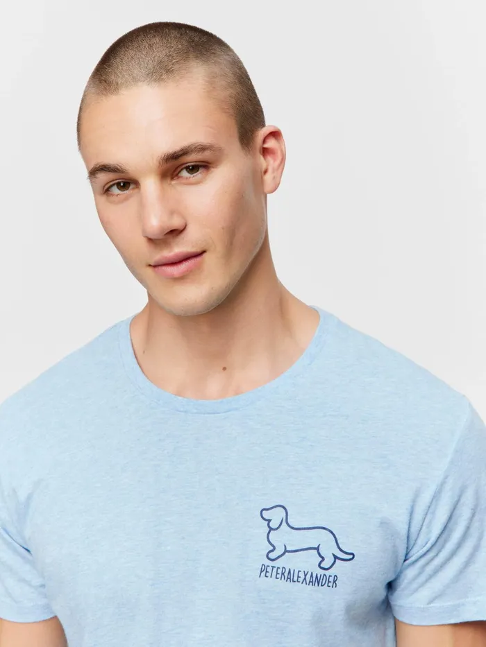 Men Penny Logo Tee Pale Blue Peter Alexander Classic Tops