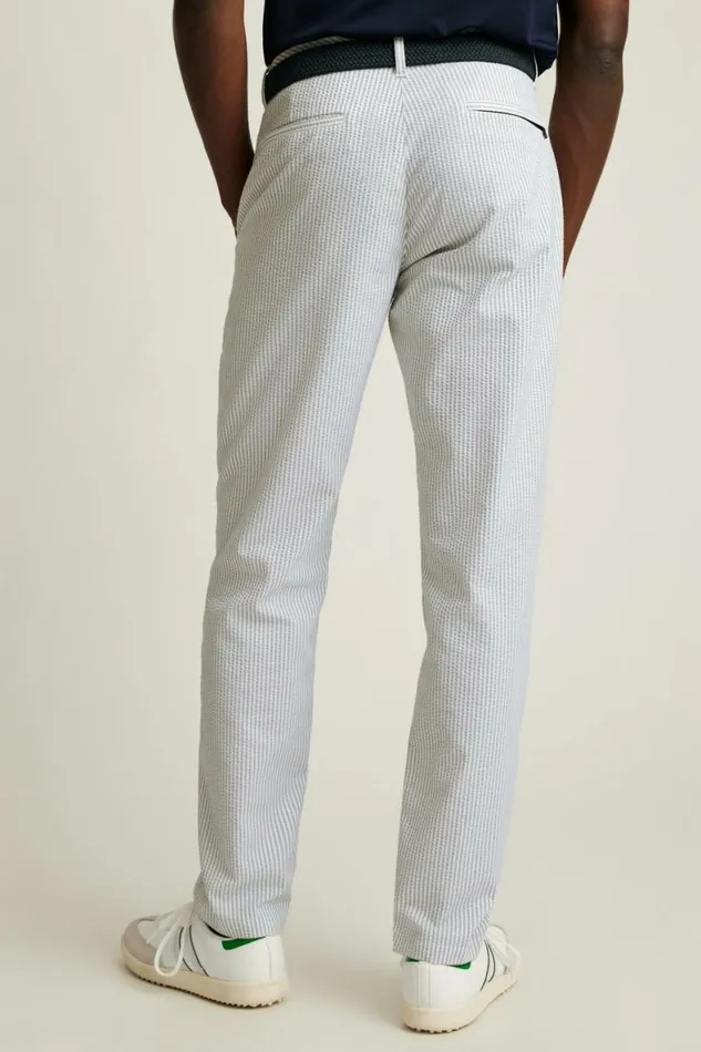 Men Performance Seersucker Golf Pant Grey And White Stripe Bonobos Chinos