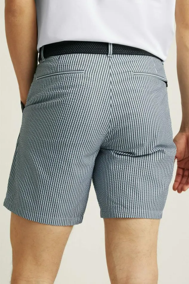 Men Performance Seersucker Golf Short Bluesy Stripe Bonobos Golf Shorts