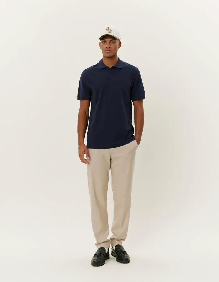 Men Piqu Polo 20 8211 Dark Navy Les Deux Tshirts