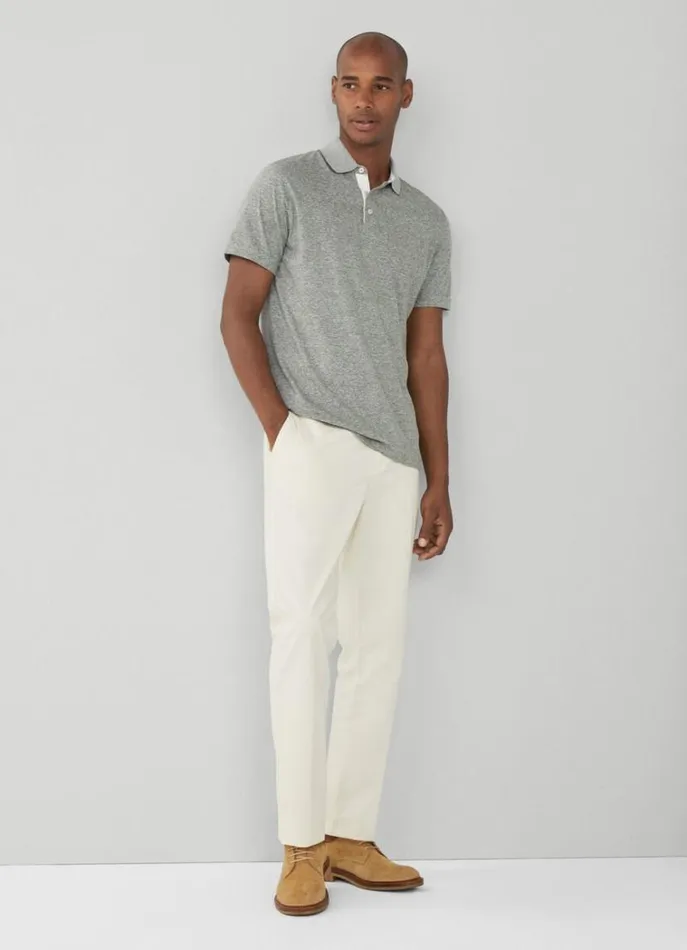 Men Polo Shirts Hackett London Classic Fit Fil A Fil Polo Khaki