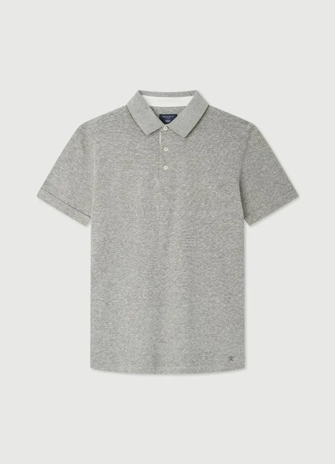 Men Polo Shirts Hackett London Classic Fit Fil A Fil Polo Khaki