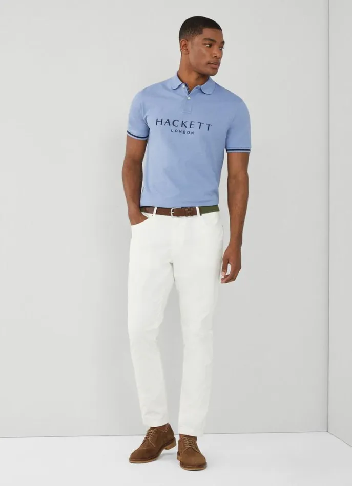 Men Polo Shirts Hackett London Classic Fit Piqu Heritage Polo Blue