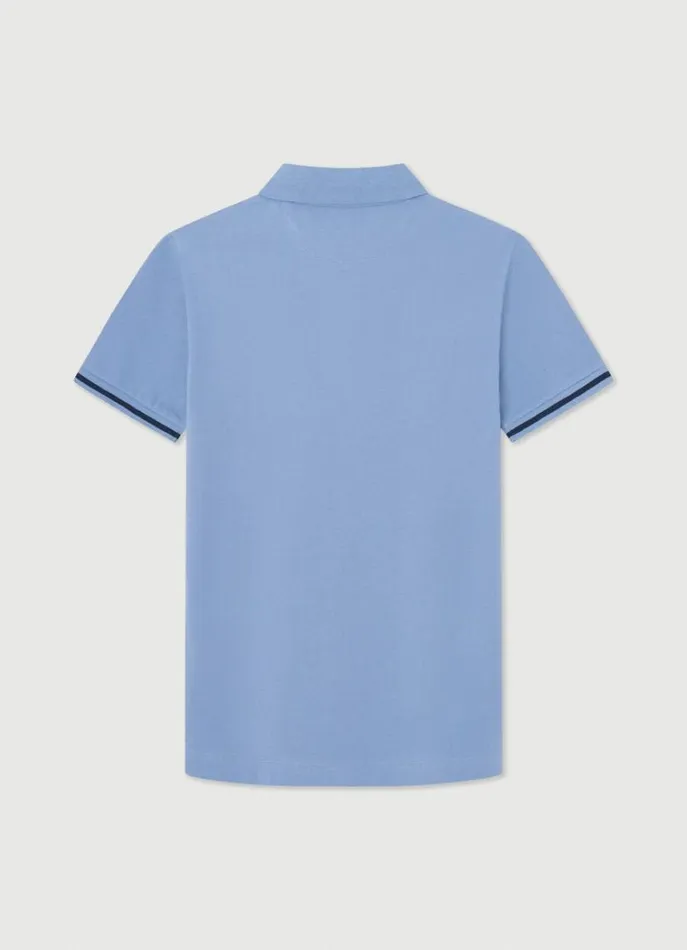 Men Polo Shirts Hackett London Classic Fit Piqu Heritage Polo Blue