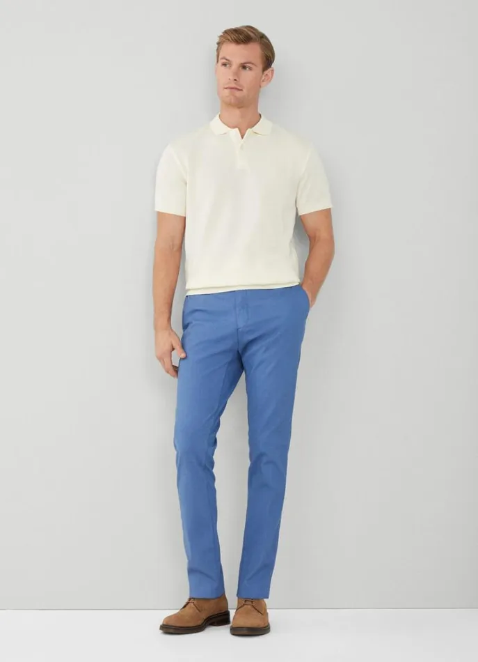 Men Polo Shirts Hackett London Classic Fit Piqu Polo Canvas White