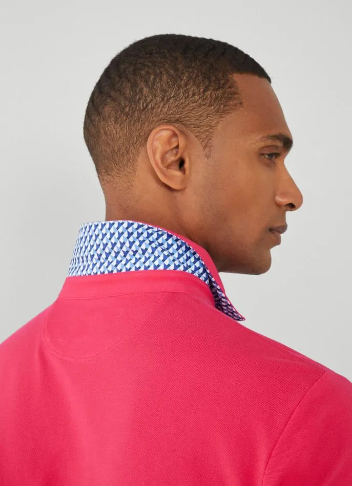Men Polo Shirts Hackett London Classic Fit Piqu Polo Fuchsia