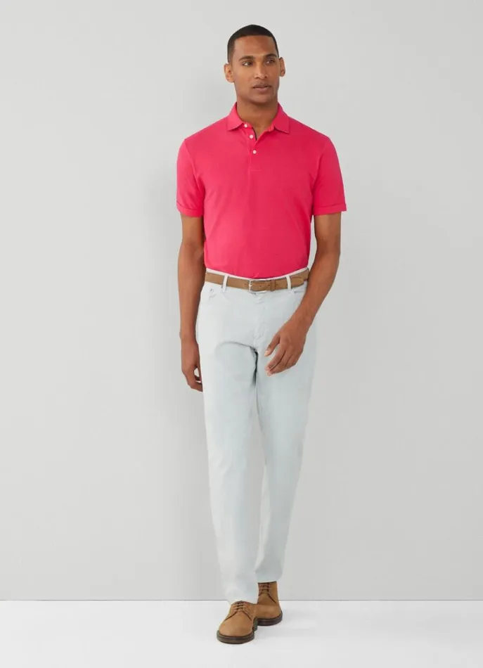 Men Polo Shirts Hackett London Classic Fit Piqu Polo Fuchsia